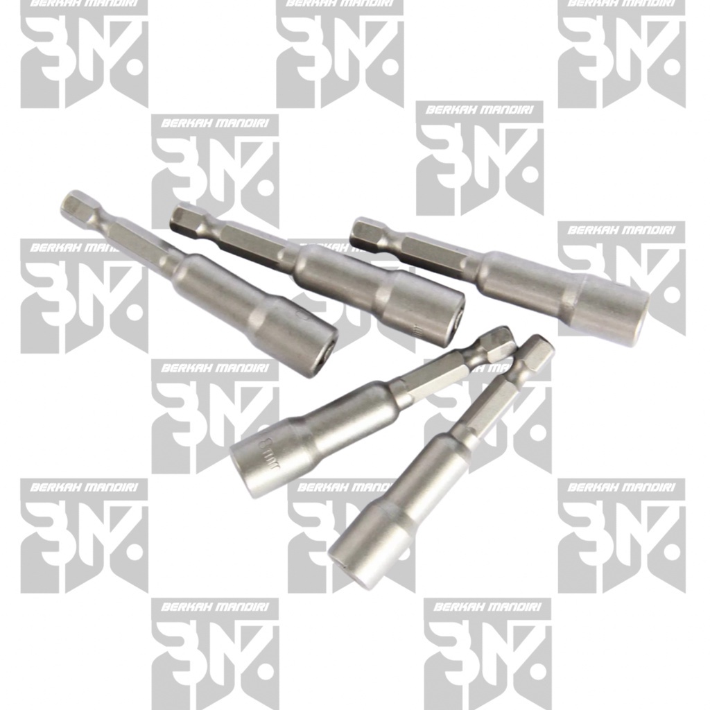 Mata Sok Roofing 8x65mm Magnetic Mata Bor Sock Baut Baja Ringan Magnet Nut Setter Suntech