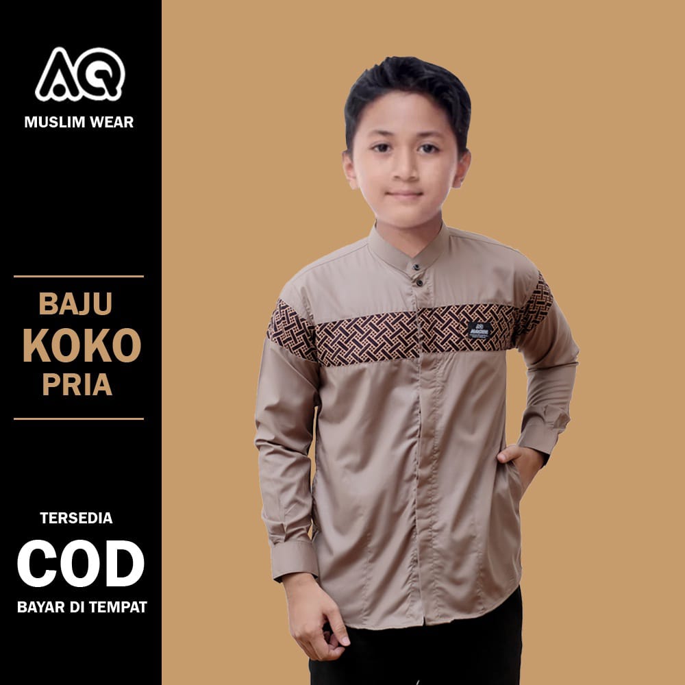 Koko anak laki laki / Baju koko lengan panjang anak usia 7 sampai 12 tahun