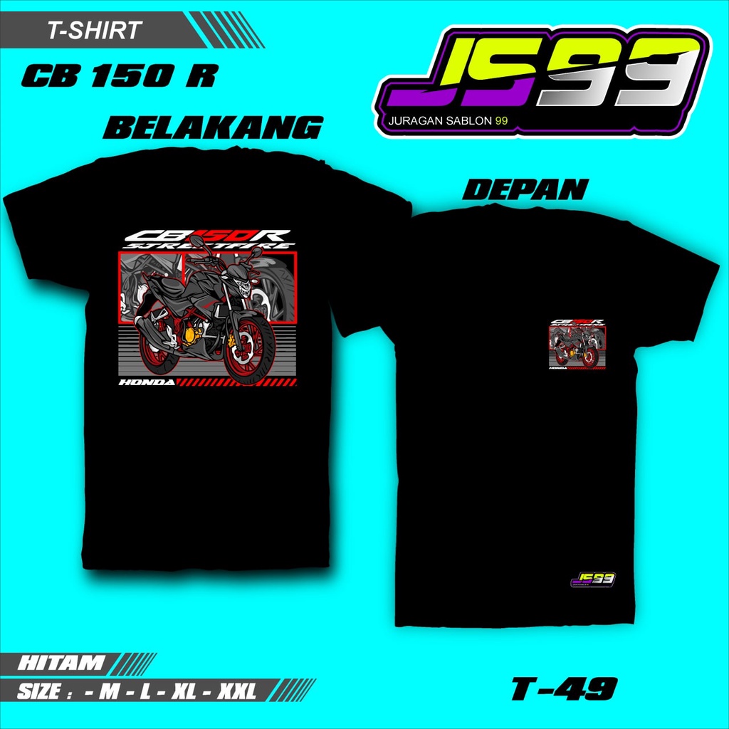 KAOS CB 150 R New Promo T-Shirt / Kaos Oblong / Kaos Distro /Kaos CB 150 R /Full cotton 30s DESIGN J
