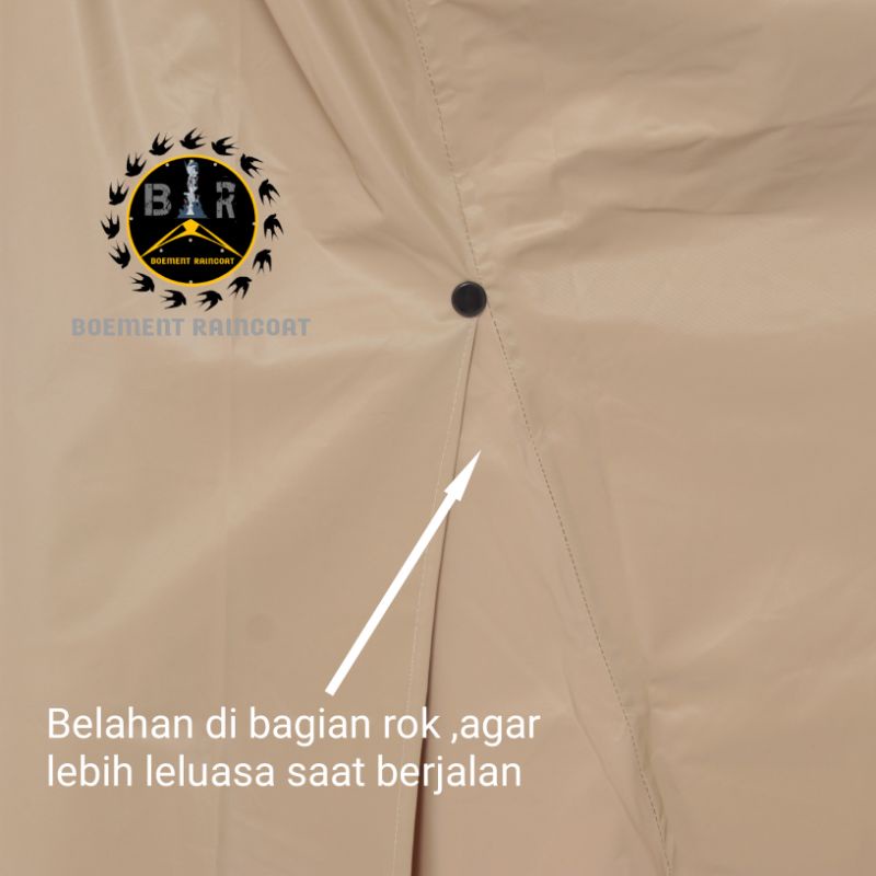 MASELA, Jas Hujan Wanita Rok Best Quality bahan Tebal, Elastis, Awet, Anti Rembes