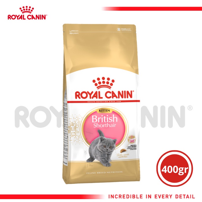 Royal Canin Kitten British Shorthair Makanan Anak Kucing Dry 400gr