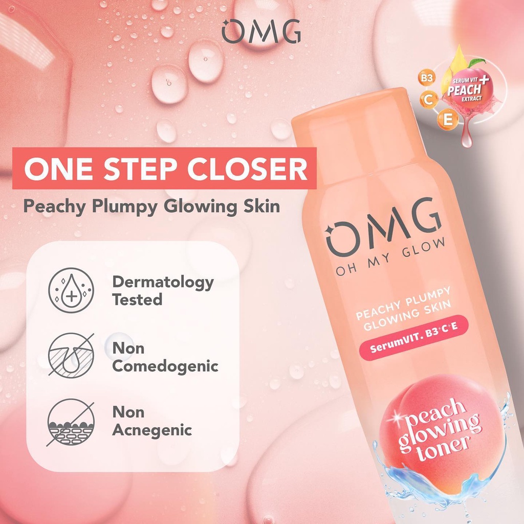 OMG Oh My Glow Paket Lengkap Kit Perawatan Wajah Kulit Glowing Mencerahkan Brightening BPOM (Cream Face Wash Toner)