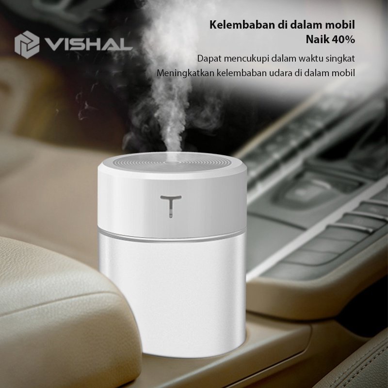 VISHAL Ultrasonic Humidifier Diffuser Air Purifier Pelembab dan Penjernih Udara Humidifer for Aroma LED VS-1834