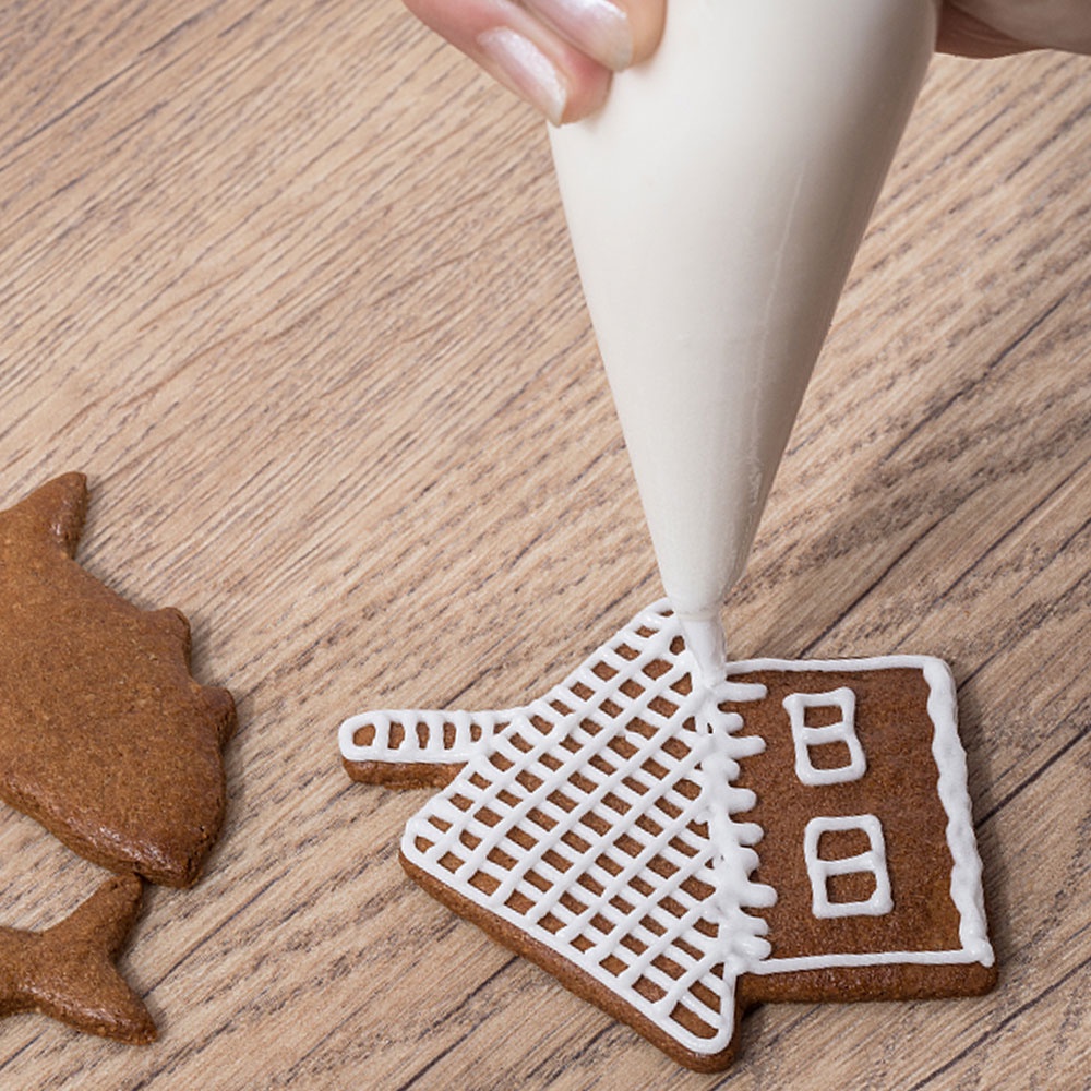 20pcs / Lot Kantong Pipa Icing Fondant Bahan Plastik Food Grade Sekali Pakai Untuk Dekorasi Kue