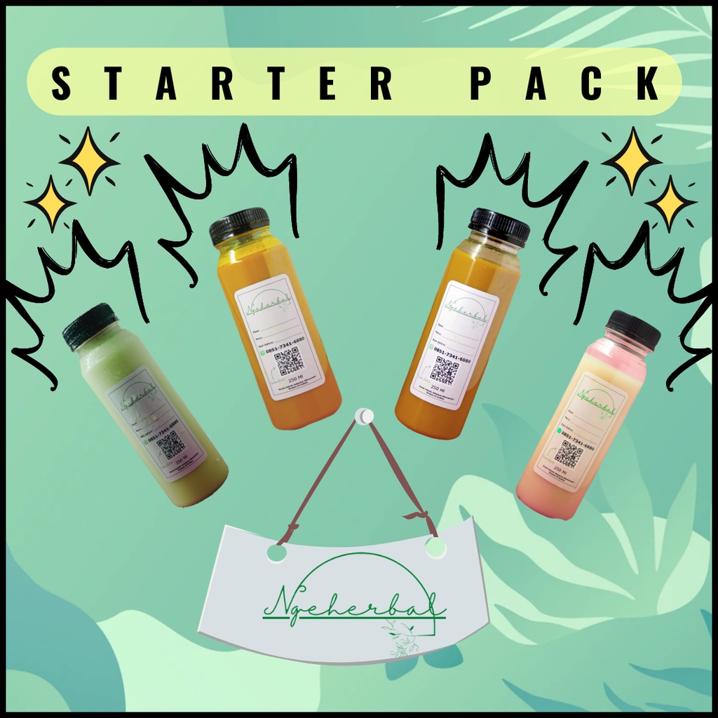 

Paket Starter Pack Mocktail Jamu Ngeherbal Halal Original (Non Alkohol)