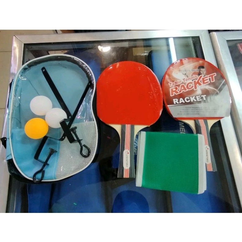 Bet Tenis meja satu set net dan 3 bola satu paket lengkap bet tenis meja net dan bola termurah