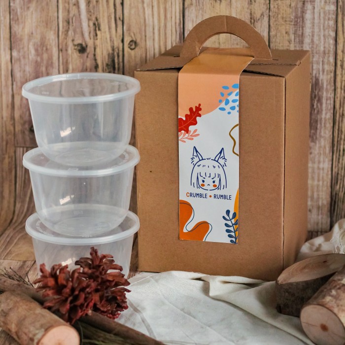 

NEW HAMPERS dessert kue pudding - isi 3 size L @500ml - 2 Lasagna L