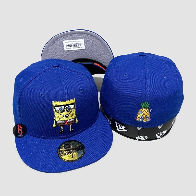 TOPI NEW ERA ORIGINAL 5950 SPONGEBOB GLASSES BLUE UV GREY