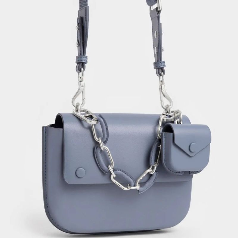 CK Amber Chain Handle Push-Lock Handbag