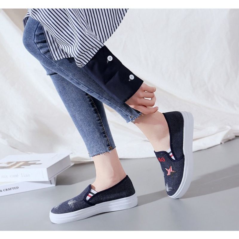 Sepatu Tinggi Sneakers Hitam Korea Original Sneakers Wanita X2O2 Spatu Kets Putih Awet Polos Tali Fa