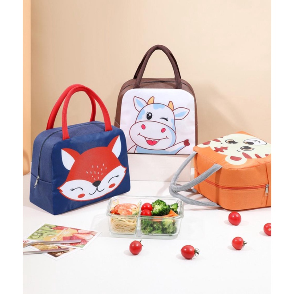 MD - Keola Kids Waterproof Cooler Bag Character / Tas Bekal Makanan Anak / Cooler Bag Children Lunch Box Aluminium Foil