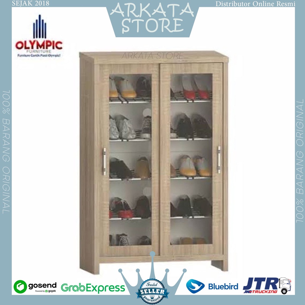 Rak Sepatu Sliding Olymplic | Lemari Sepatu Sliding Navaro | Rak Sepatu Kaca