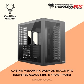 CASING VENOM RX DAEMON BLACK ATX TEMPERED GLASS SIDE & FRONT PANEL