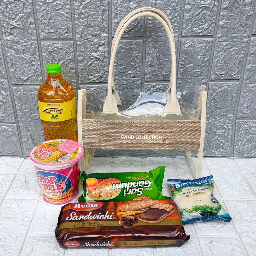 Tas Mika Parcel (Size M) Keranjang Hampers Mendong
