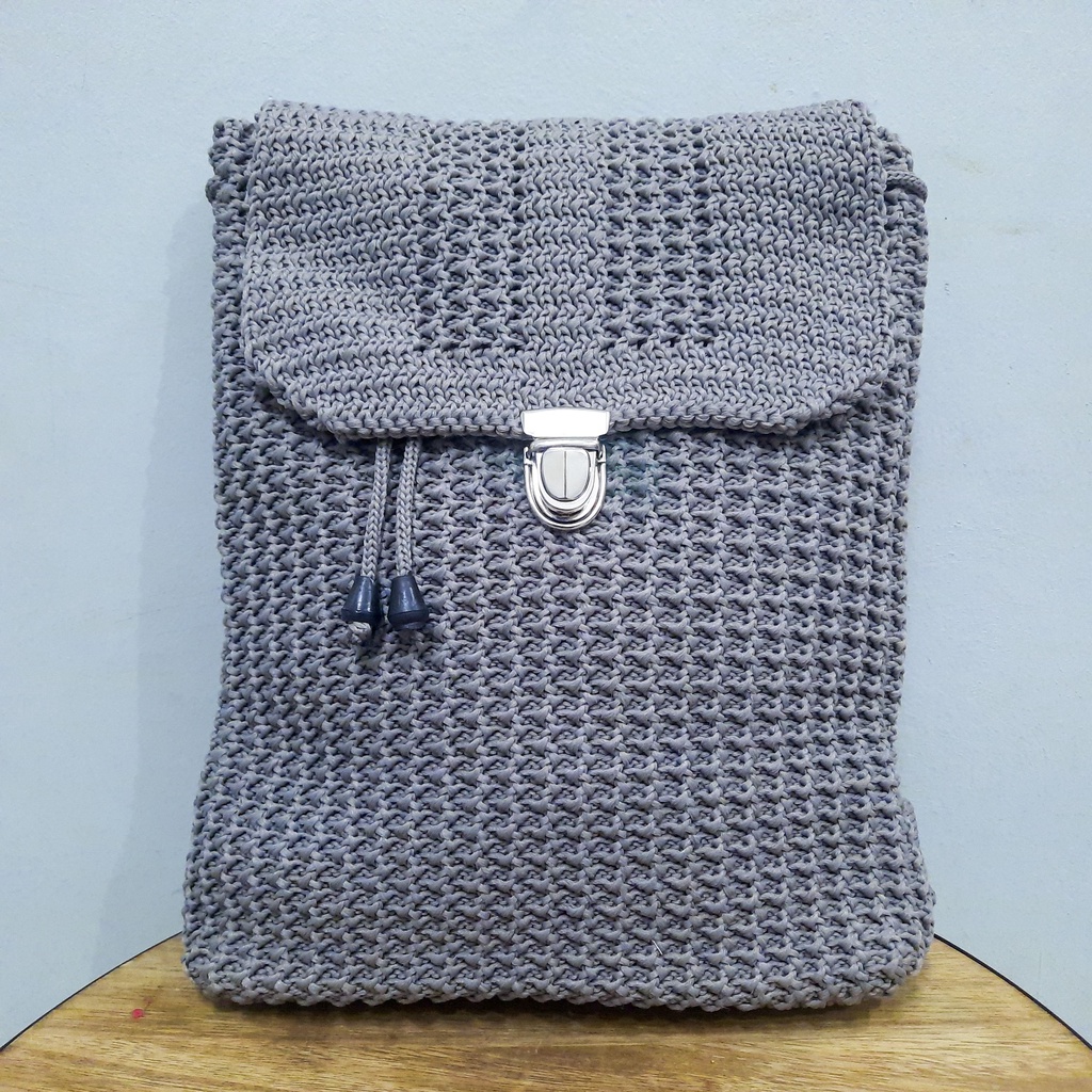 Tas Ransel Rajut Camilia - SenjabyAtsa-Abu Muda