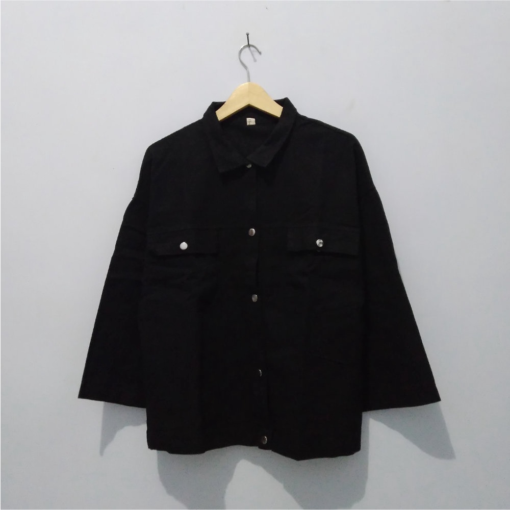 Jaket Casual Canvas Hitam second