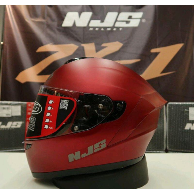 HELM NJS ZX-1 SOLID RED DOFF