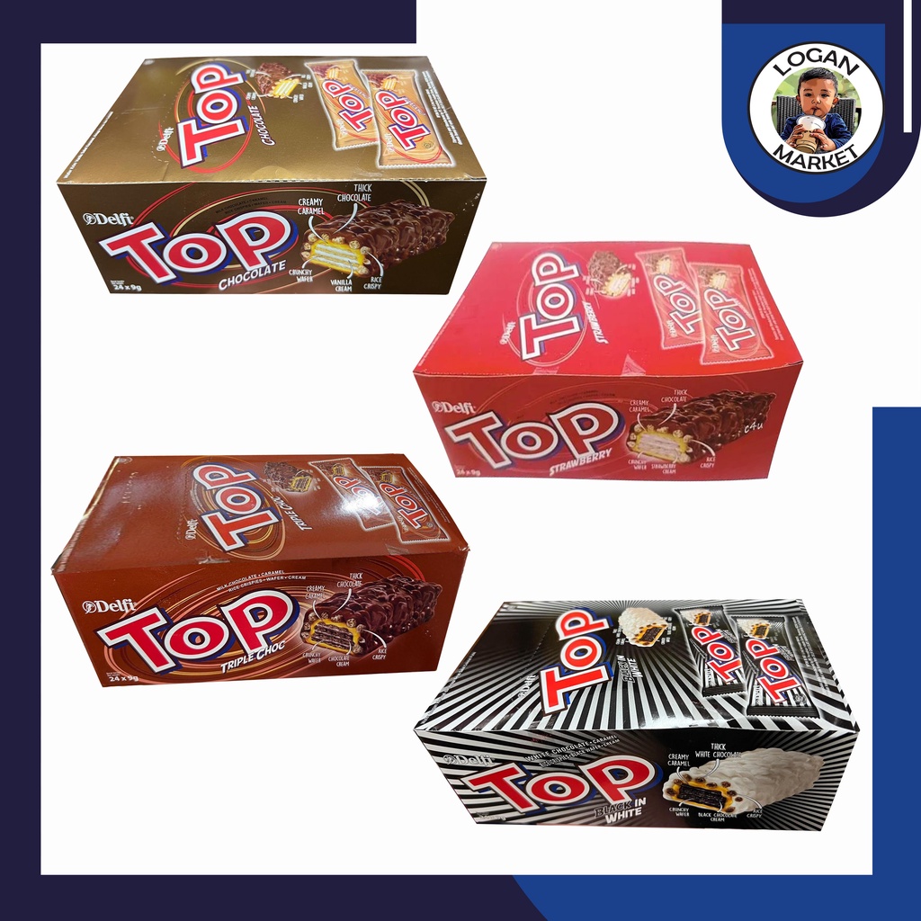 Delfi Top Wafer 1 Box Isi 24 Pcs Sachet 24Pcs Coklat