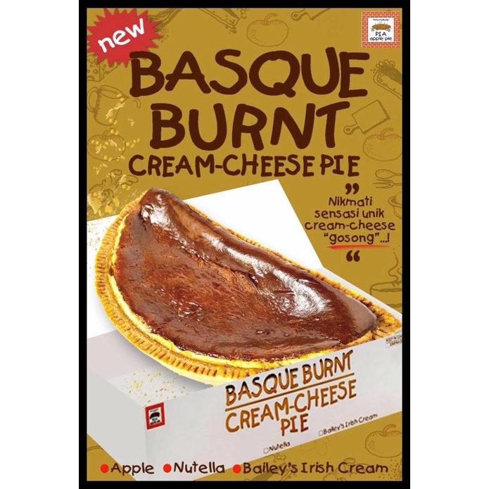 

Irish Cream Coffe Basque Burnt Cream Cheese Pie Reguler