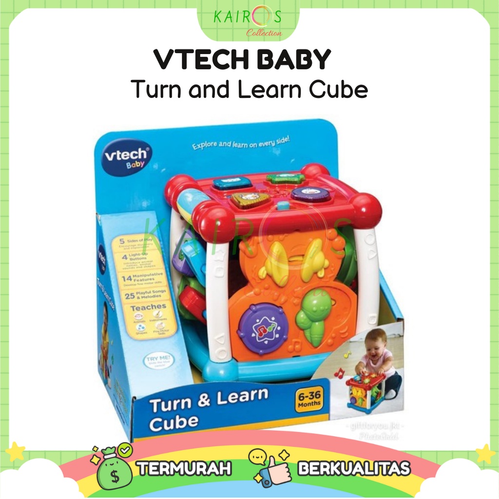 Vtech Baby Turn and Learn Cube Mainan Edukasi Anak Bayi Musik