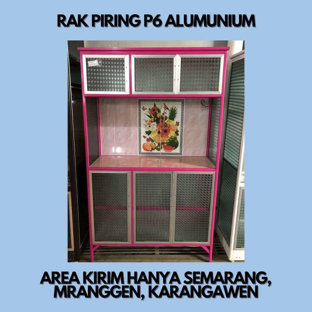 Rak Piring Pintu 6 Alumunium