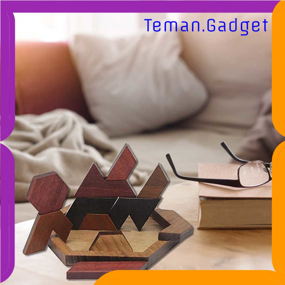 TG-MAN JOKEJOLLY Mainan Anak Hexagonal Wooden Geometric Shape Puzzle - JK-780