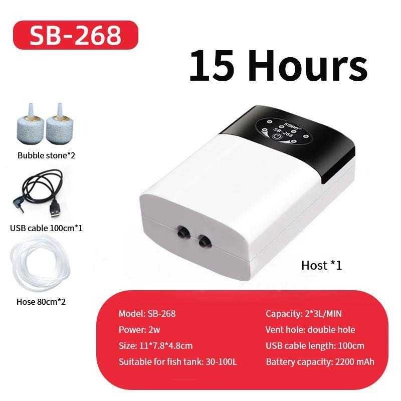 SOBO POMPA UDARA OXYGEN AQUARIUM PUMP 2200 MAH OKSIGEN ALAT MEMOMPA MOMPA AKUARIUM KOLAM AQUASCAPE A