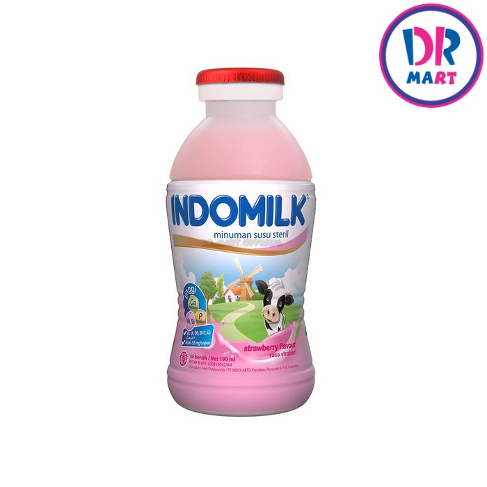 

Indomilk Susu Rasa Strawberry 190 ml botol