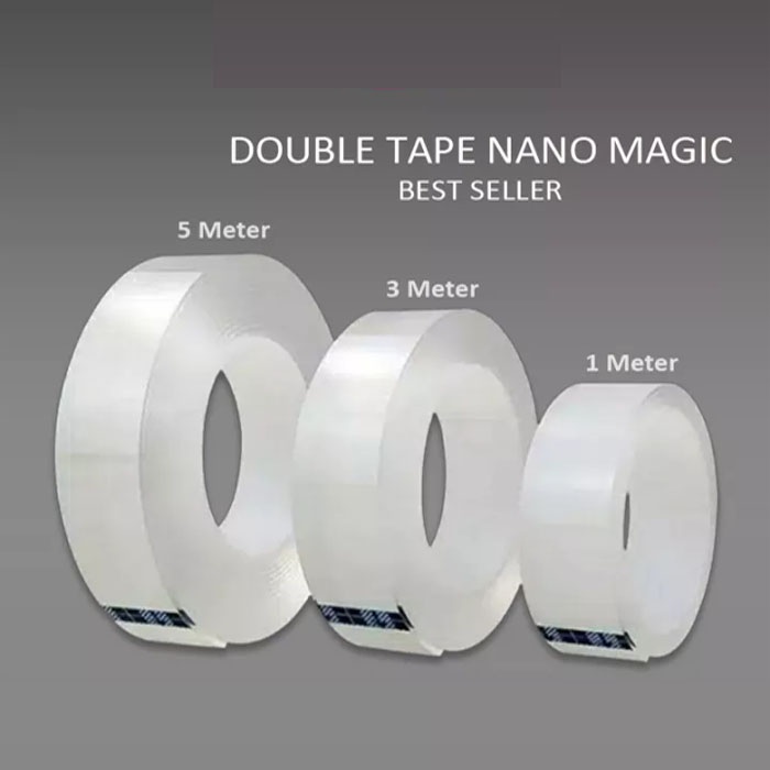 

Double Tape Super / Nano Double Tape / Ivy Grip Tape / Isolasi Bening 2 sisi Super Kuat Tanpa Bekas [Tebal 2MM]