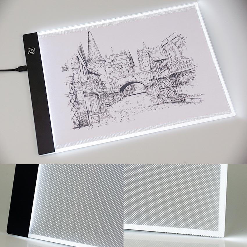 

RK LED Drawing Tracing Stensil Board Jiplak Gambar Copy Papan LED Light Pad Ukuran A3 / A4 / A5