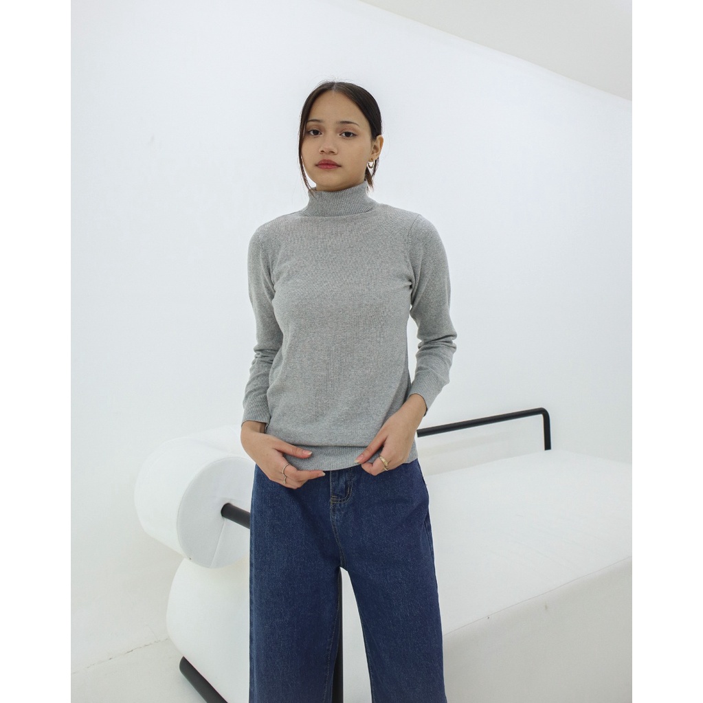 KAIAHATI - Bia High Neck Soft Knit Sweater All Colours