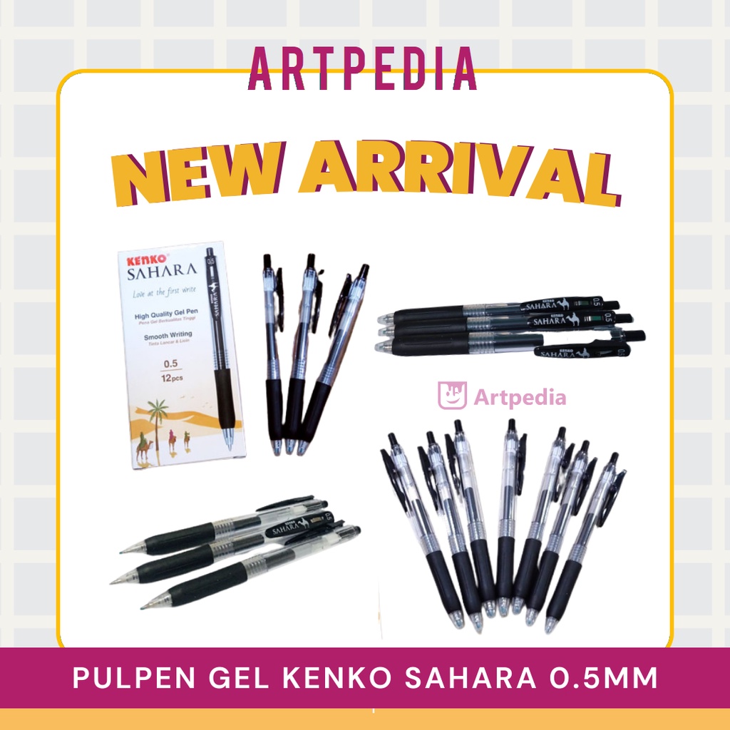 Jual Kenko Gel Pen Sahara Pulpen Gel Kenko Sahara Mm Gel Pen Pulpen Pena Hitam Termurah