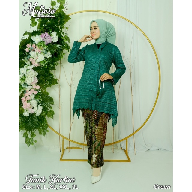 MUT&gt; STELAN KEBAYA TUNIK KARTINI - BAJU KEBAYA BRUKAT MODERN - KEBAYA TUNIK TERLARIS 2023 - TUNIK FRIENDLY BUSUI