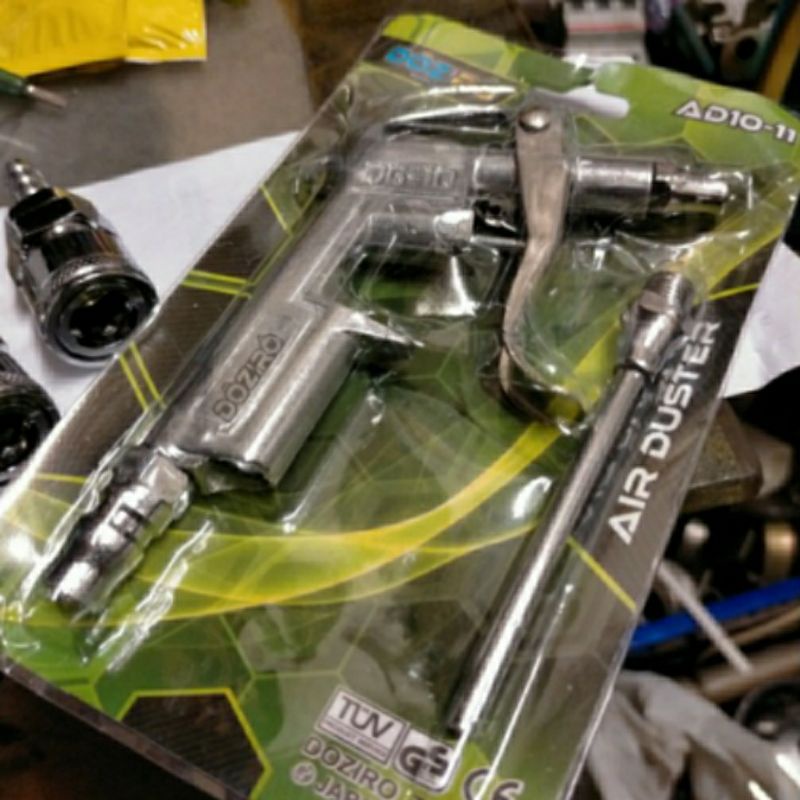 AIR DUSTER GUN tembak angin besi kopler coupler pembersih debu interior part mobil