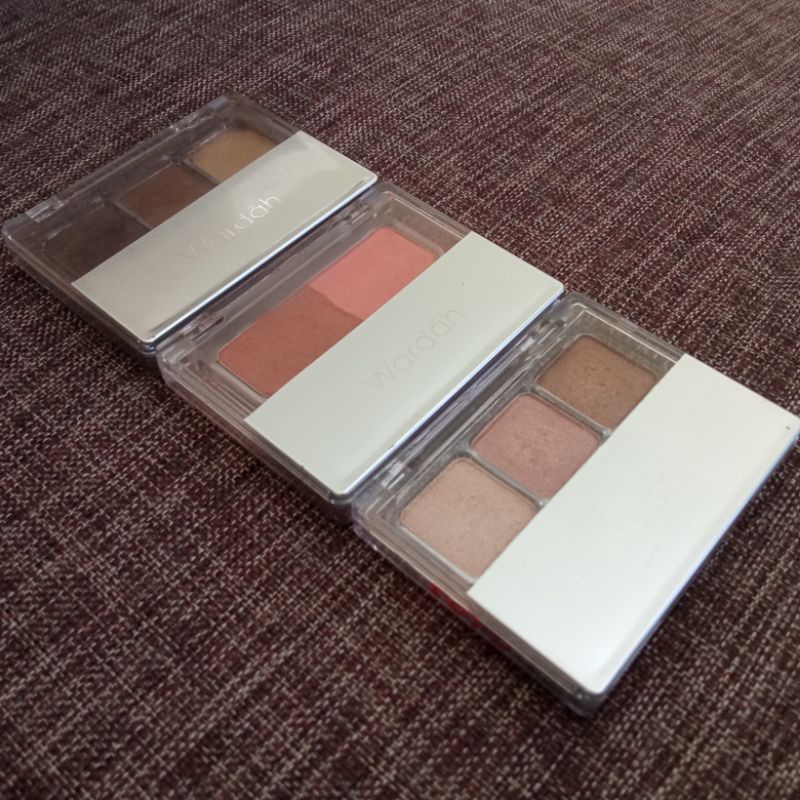 PRELOVED BUNDLE WARDAH EYESHADOW EYEBROW BLUSH ON PALLETE MAKEUP MURAH