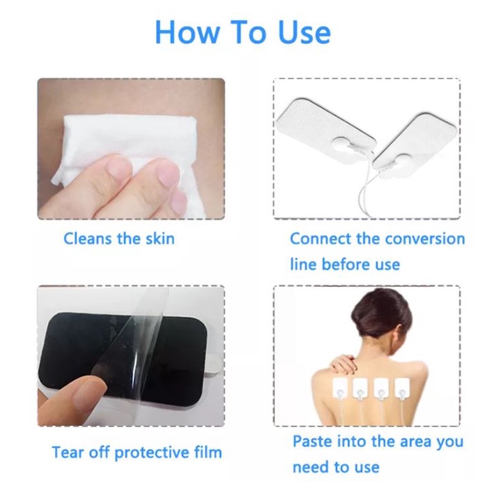 Alat Pijat Terapi Pad Tens Kancing Pads EM / Pad Elektroda Terapi Stroke Nyeri Sendi Otot Size 5cm X 5cm