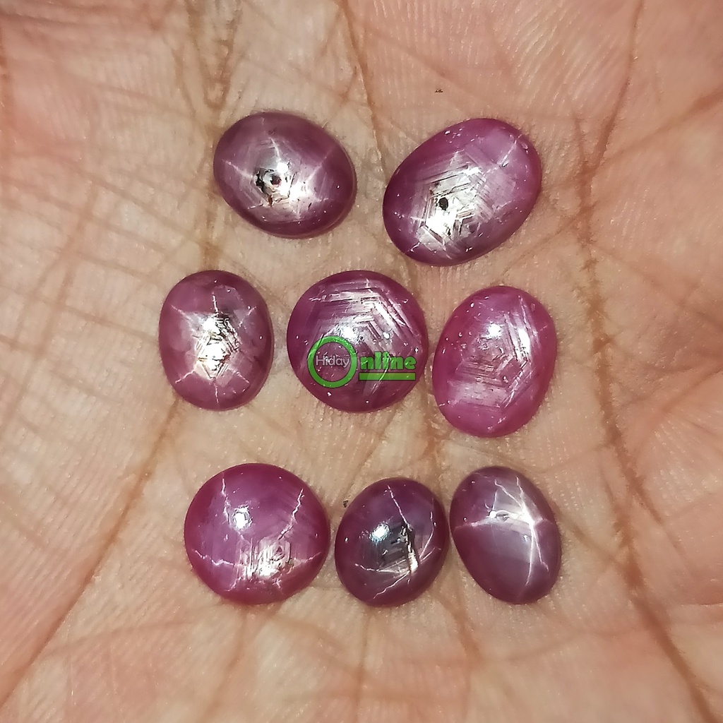 BATU PERMATA NATURAL RUBY STAR 6 RAY TAJAM