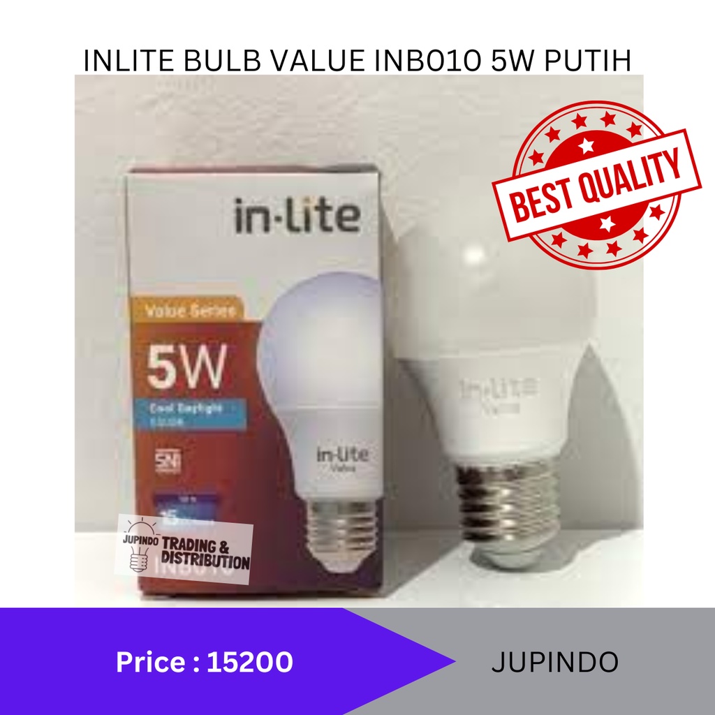 INLITE BULB VALUE INB010 5W PUTIH - inlite - inlite led - lampu led inlite