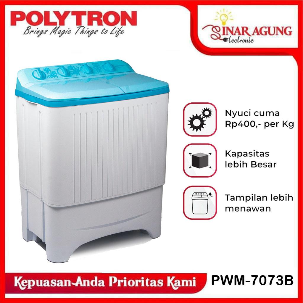 Jual POLYTRON MESIN CUCI 2 TABUNG 7KG PWM 7073B / PWM7073B - 100% ORI ...