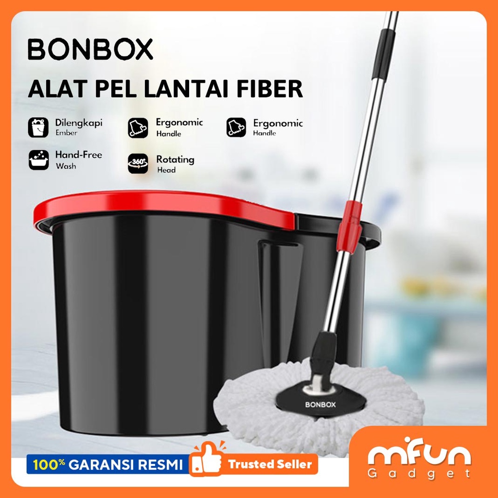 Alat Pel Mop Spinning Tools BONBOX Pel Lantai Spin Dengan Ember BCT815