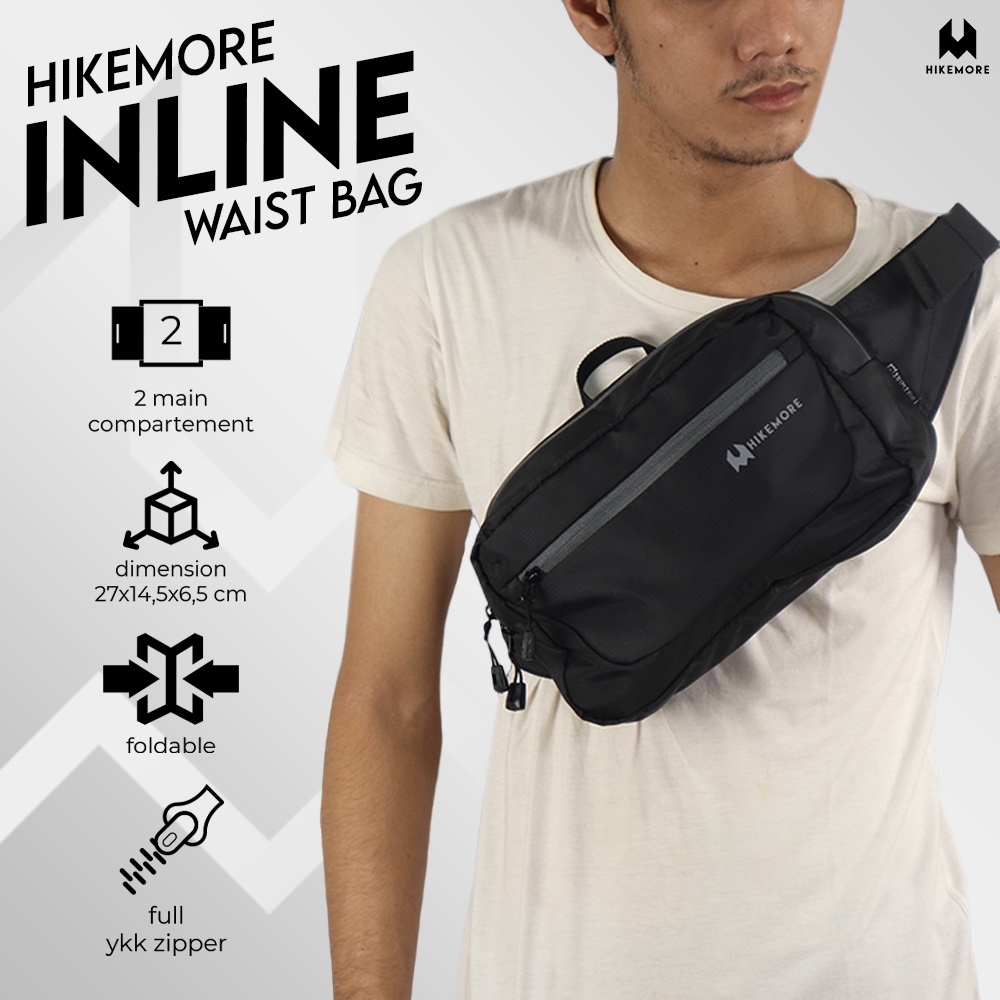 Hikemore Inline Tas Selempang Pinggang Waist Bag Outdoor Original