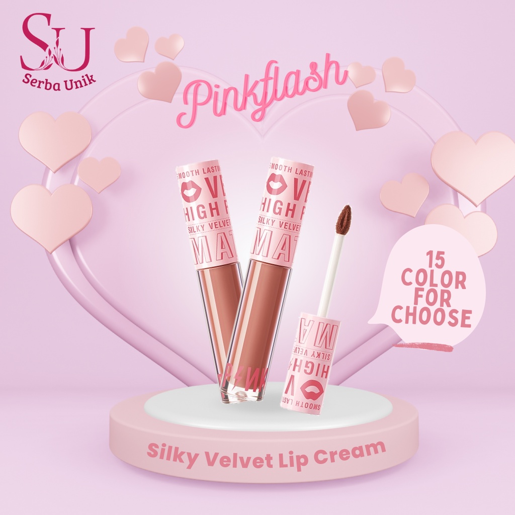 Pinkflash Silky Velvet Lip Cream Lipstick Smooth High Pigment Lasting