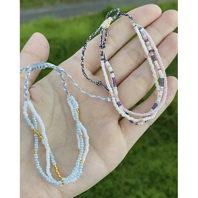 Triple String - Gelang Tali Handmade Gelang Tangan Gelang Kaki Bangle