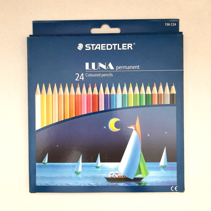 

Pensil 24 warna panjang, Staedtler Luna Permanent