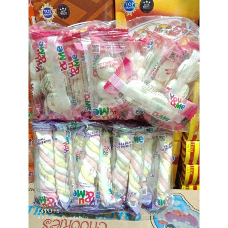 MARSHMALLOW TWISTER / FRUIT JAM YOU&amp;ME 1PAK ISI 20PCS