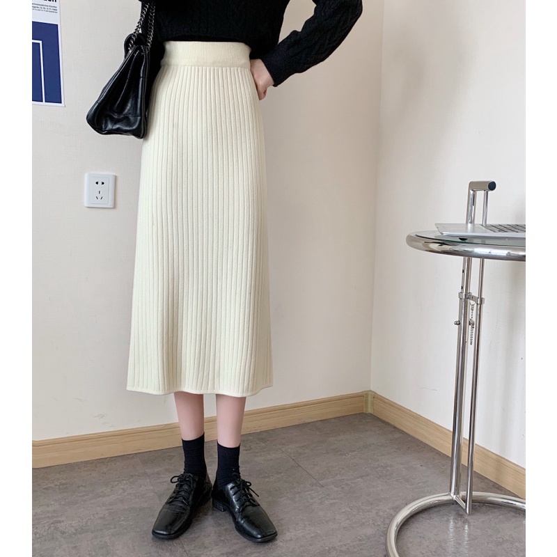 YIU YIU Rajut - Korean Rok Span Rajut Import Rok Rajut Panjang Vintage Knit Skirt