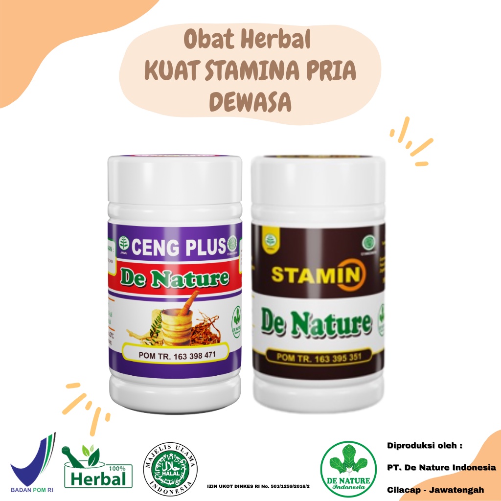 De Nature Ceng Plus Cengplus Stamin, Obat Herbal Asli Denature Halal Uji BPOM