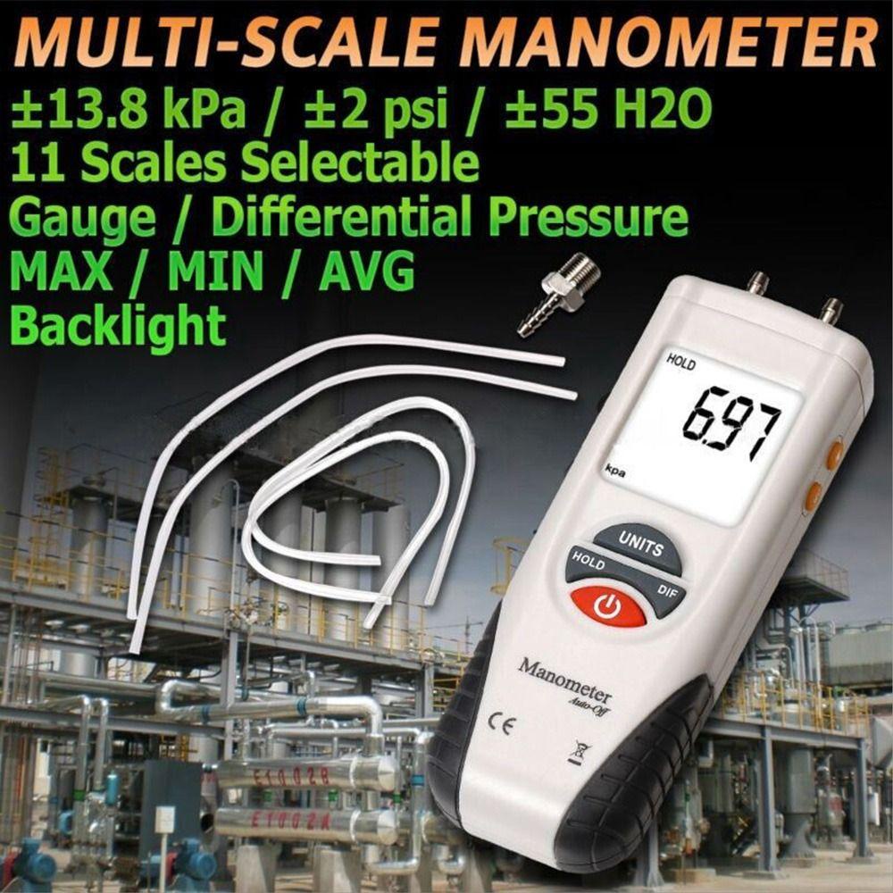 POPULAR Manometer Digital Populer HT-1890 LCD Display Backlight Pengukur Diferensial Tekanan Udara