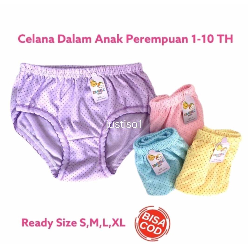 IS..6 PCS CELANA DALAM ANAK PEREMPUAN SEMPAK ANAK CEWE KOLOR ANAK CEWE CD ANAK CEWE