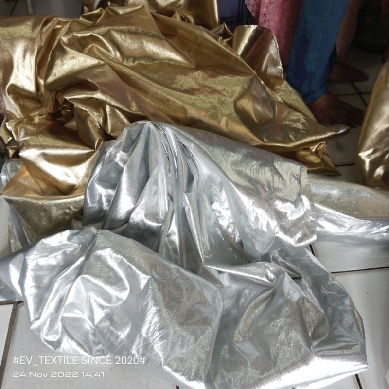 HARGA/0,5 M | KAIN LAME EMAS / BAHAN LAME / KAIN METALIK GLOSSY / KAIN GLOWING / KAIN IMPORT PREMIUM
